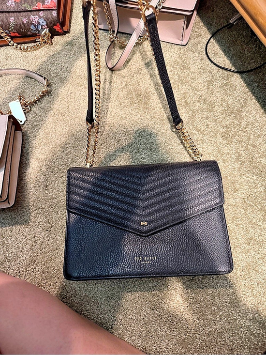 Ted Baker Handbags - Ted Baker Black Chain Crossbody Bag